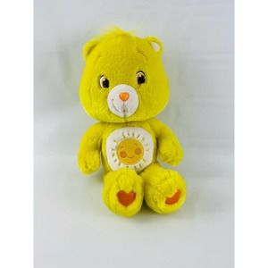 Yellow Care Bears Sun Chest Heart Feet Funshine Bear 2007 Classic Vintage